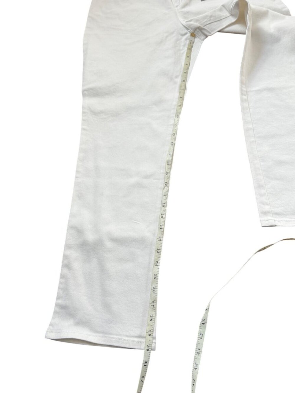 Womens White Jean Tapered Classic Rise White Supreme Stretch Jeans 14 Amanda Jea - Picture 9 of 14